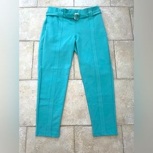 Betabrand high waist pocketed belted skinny pant